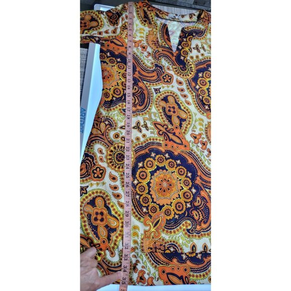 Jude Connally Dress Womens L Beth Shift Tank Geometric Print Stretch Made Usa - Picture 10 of 12